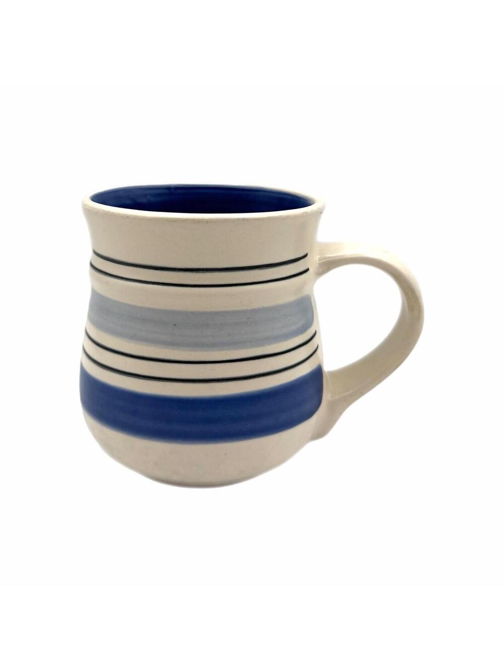 Vintage Pfaltzgraff 4” Rio Coffee Mug – Blue Stripes